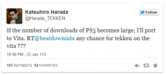 Харада сама о возможном порте Tekken Revolution на PS Vita